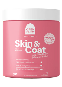 Open Farm Dog Supplement Chews Skin & Coat 90ct
