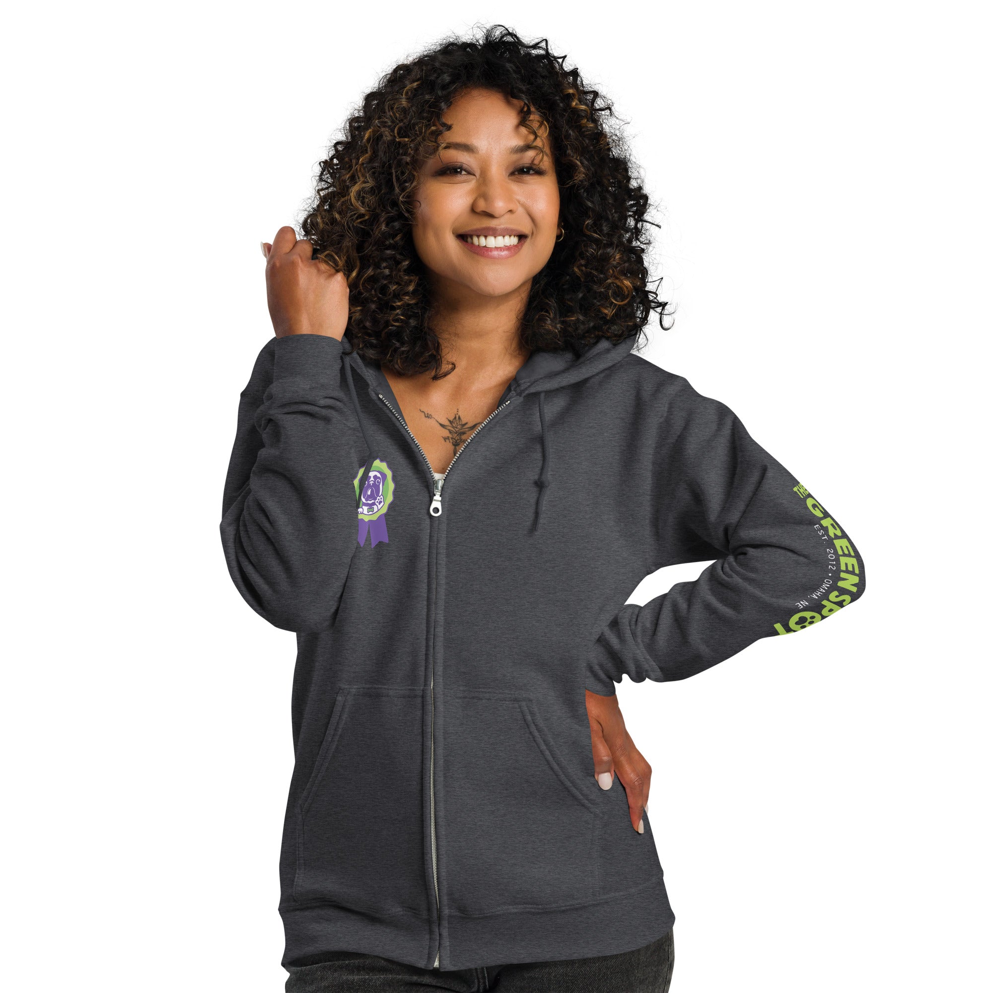 TGS Unisex heavy blend zip hoodie – The Green Spot Omaha