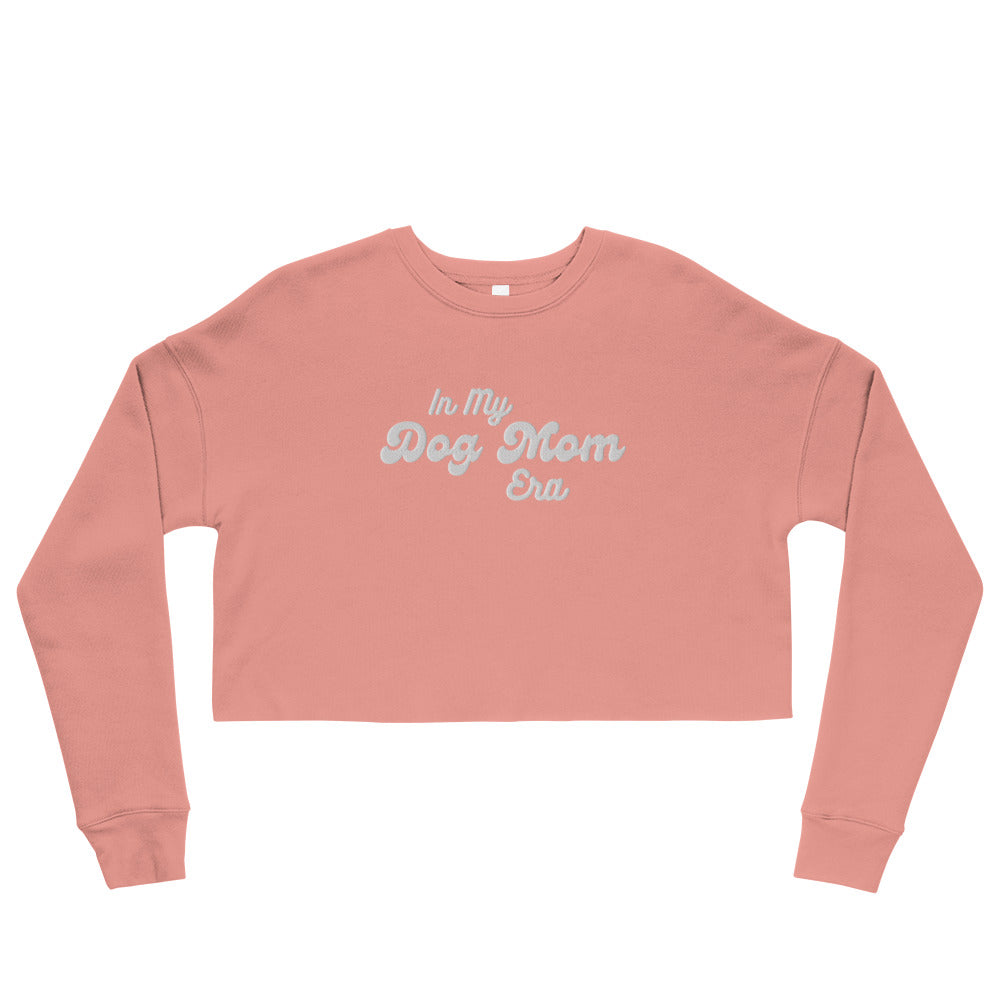 Dog Mom Era embroidered crop sweatshirt