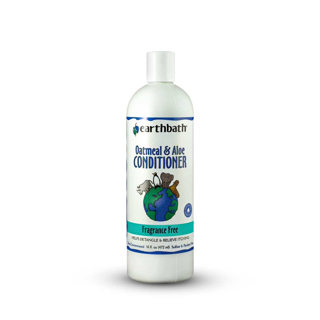 Earthbath Dog Conditioner - Oatmeal & Aloe Fragrance Free - 16oz Bottle