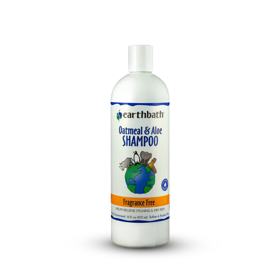 Earthbath Dog Shampoo - Oatmeal & Aloe Fragrance Free - 16oz Bottle