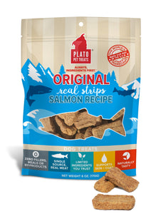 Plato Original Real Strips Salmon 6oz Bag