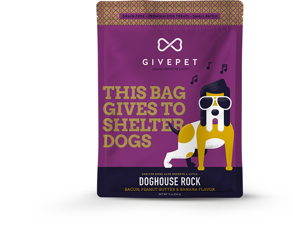 GivePet Grain Free Dog Treats - Doghouse Rock 12oz Bag