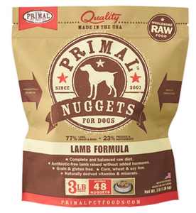 Primal Frozen Raw Dog Food Lamb