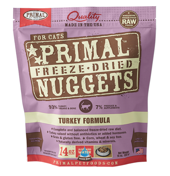 Primal Freeze-Dried Raw Cat Food Turkey Formula