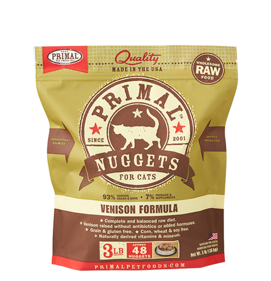 Primal Frozen Raw Cat Food Venison Formula The Green Spot Omaha