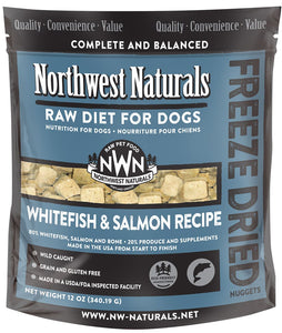 Northwest Naturals Freeze-Dried Dog Food - Whitefish & Salmon Recipe - 12oz Bag