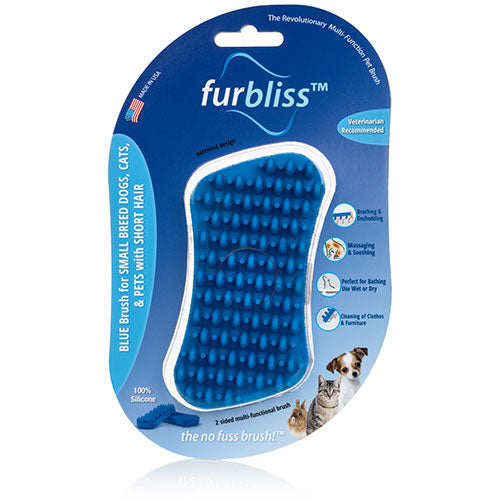 Furbliss Short Hair Brush for Small Pets - Blue