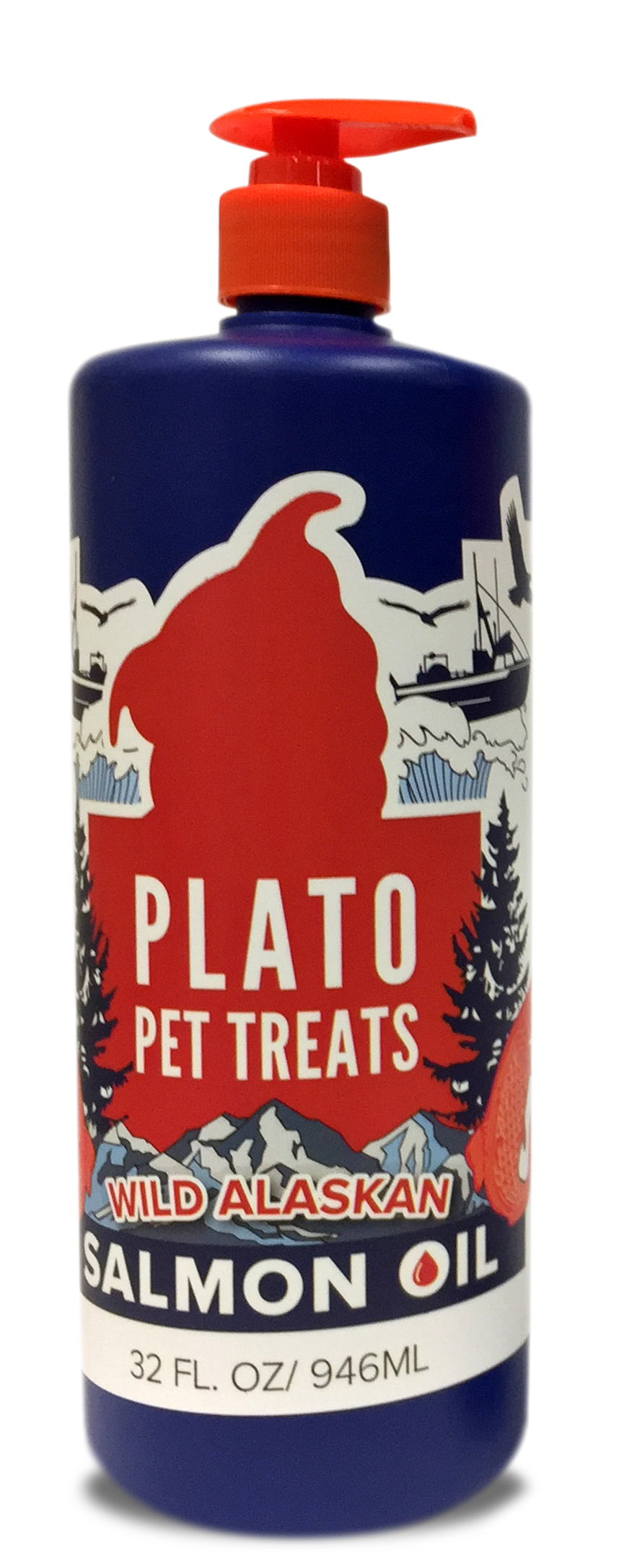Plato Wild Alaskan Salmon Oil 8oz Bottle