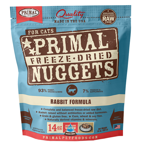 Primal Freeze-Dried Raw Cat Food Rabbit Formula