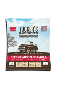 Tucker's Raw Frozen Dog Food - Beef & Pumpkin 3lb Bag