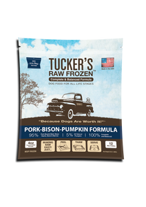 Tucker's Raw Frozen Dog Food - Pork, Bison & Pumpkin 3lb Bag