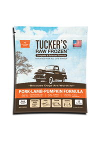 Tucker's Raw Frozen Dog Food - Pork, Lamb & Pumpkin 3lb Bag