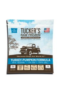 Tucker's Raw Frozen Dog Food - Turkey & Pumpkin 3lb Bag