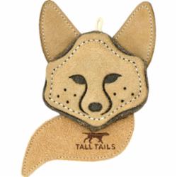 Tall Tails Natural Leather Dog Toy - Scrappy Critter Fox 4"