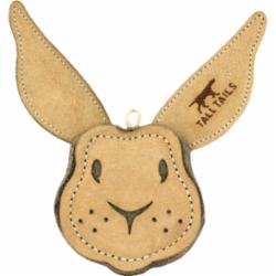 Tall Tails Natural Leather Dog Toy - Scrappy Critter Rabbit 4"