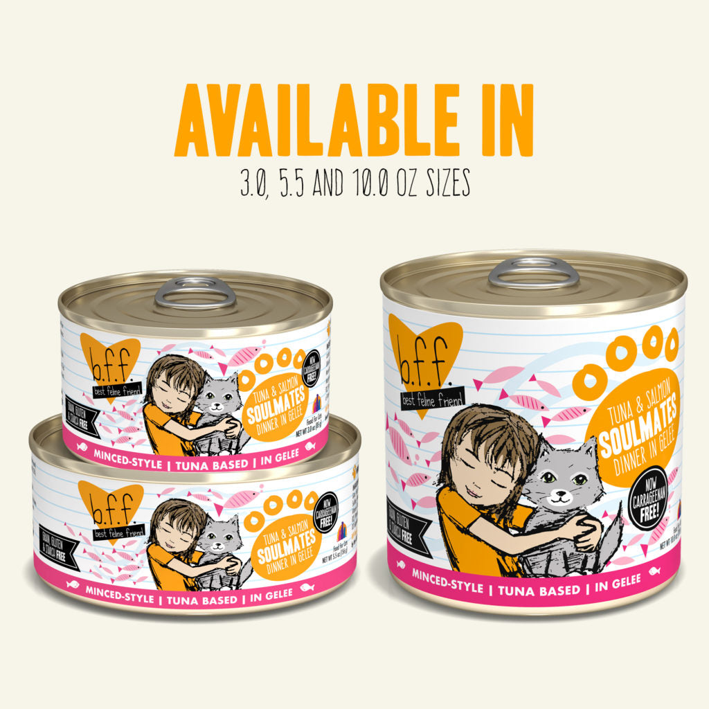B.F.F. Wet Cat Food Originals Minced Tuna & Salmon Soulmates