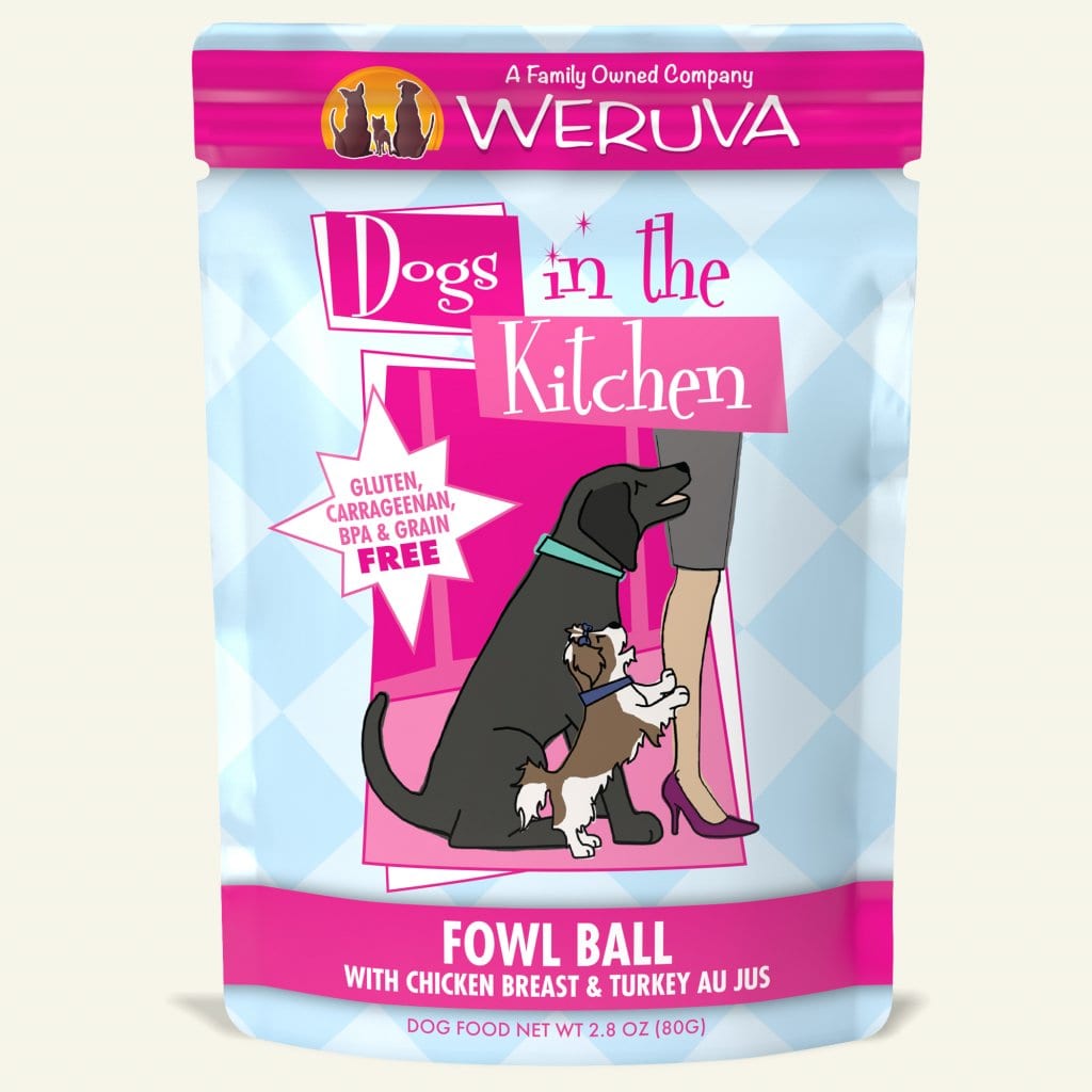 Dogs in the Kitchen Wet Dog Food Fowl Ball 2.8oz Pouch Single