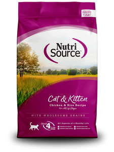 NutriSource Dry Cat Food Cat & Kitten Chicken & Rice Recipe