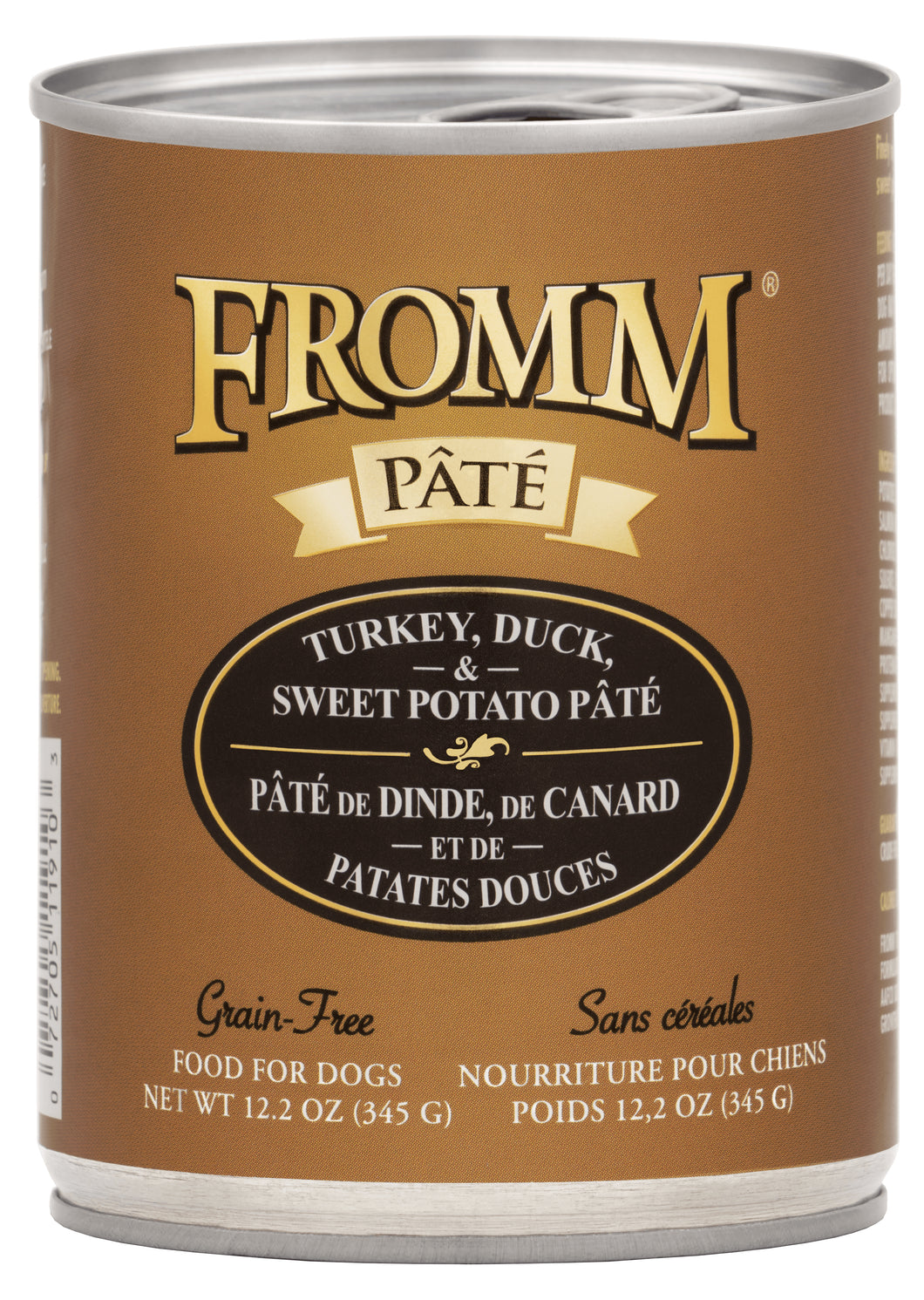 Fromm Wet Dog Food Patés - Turkey, Duck & Sweet Potato 12.2oz Can Single