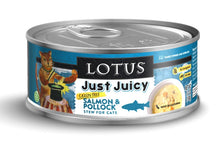 Load image into Gallery viewer, Lotus Wet Cat Food Grain-Free Just Juicy Salmon &amp; Pollock Stew