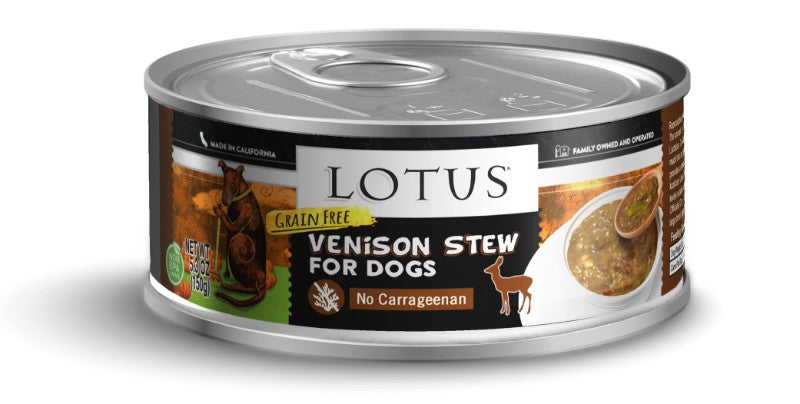 Lotus Wet Dog Food Stews - Venison Recipe