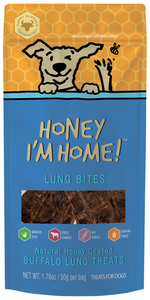 Honey I'm Home! Buffalo Lung Bites 1.76oz Bag