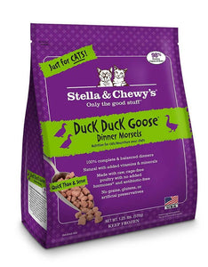 Stella & Chewy's Frozen Raw Cat Food Dinner Morsels Duck, Duck Goose