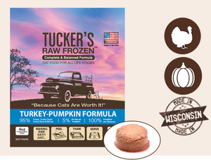 Tucker's Frozen Raw Cat Food Turkey-Pumpkin Formula