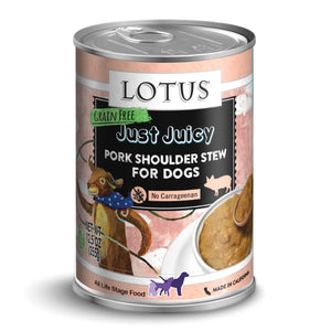 Lotus Wet Dog Food Just Juicy Stews - Pork Shoulder