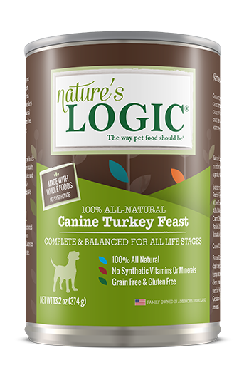 Nature's Logic Wet Dog Food Turkey Feast 13.2oz Can Single