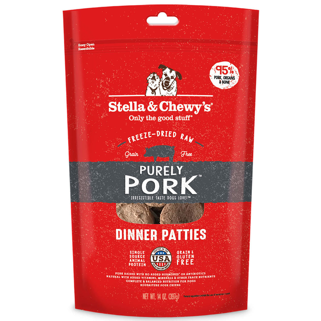 Stella & Chewy's Freeze-Dried Raw Dog Food Dinner Patties Purely Pork