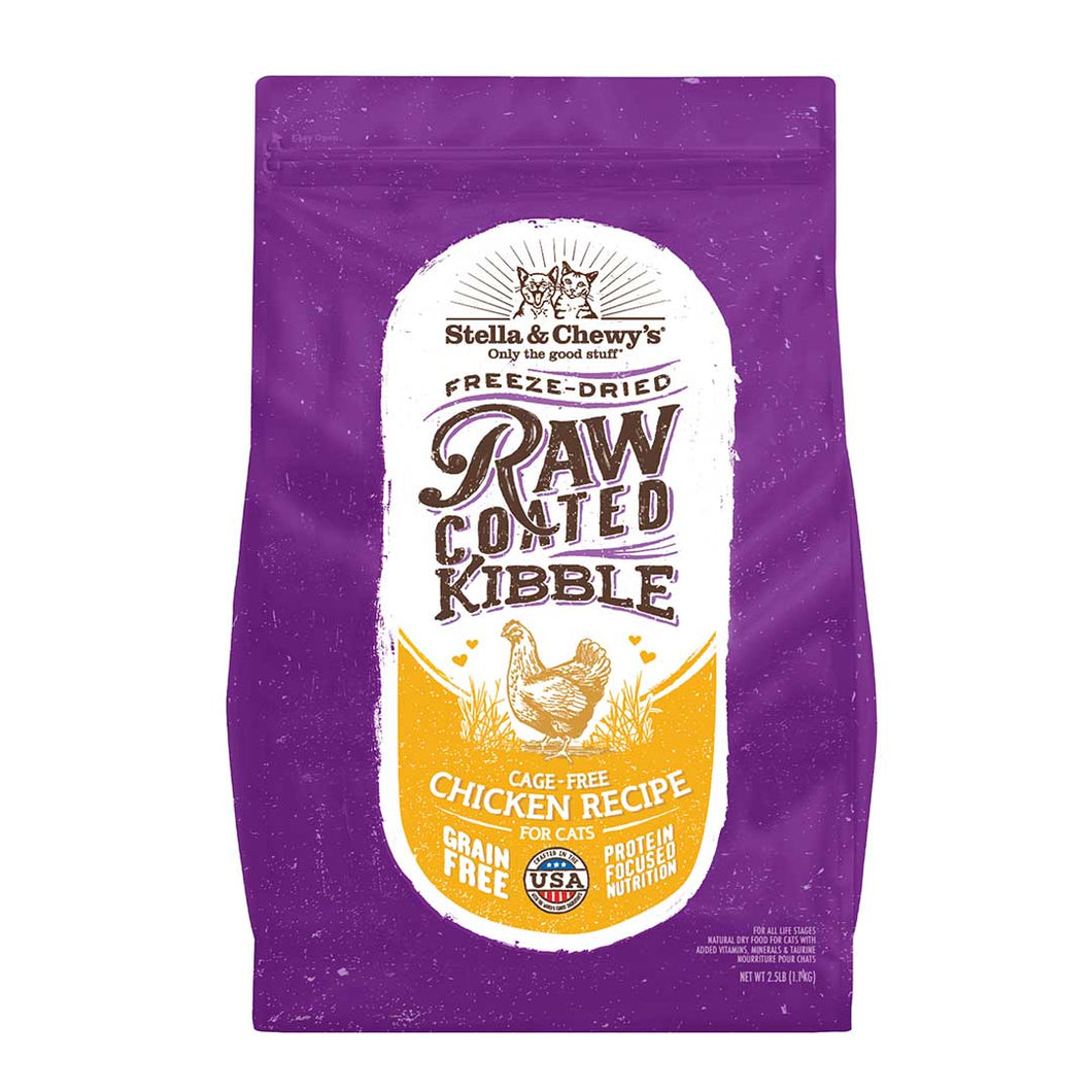 Stella & Chewy's Dry Cat Food Raw Coated Cage Free Chicken Recipe