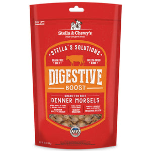 Stella & Chewy's Freeze-Dried Raw Dog Food Dinner Morsels Stella's Solutions Digestive Boost Grass-Fed Beef 13oz Bag