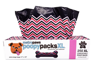Metro Paws Poopy Packs XL™ - Pink Chevron 250ct