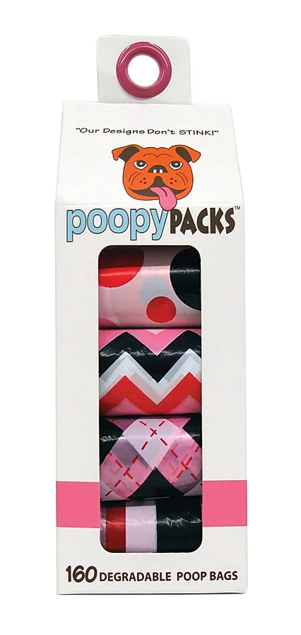 Metro Paws Poopy Packs - Pink Multi 8pk 160ct