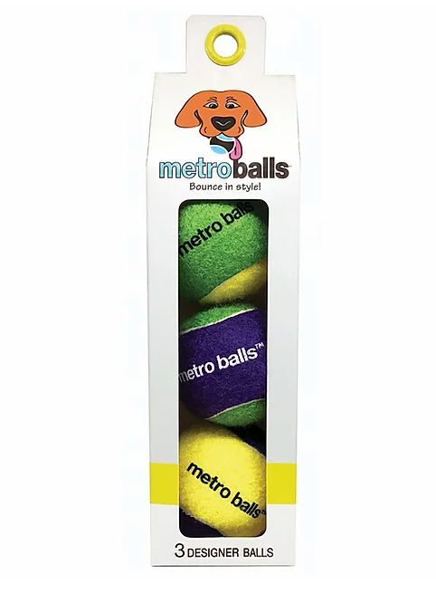 Metro Paws Metro Balls® - Yellow 3ct