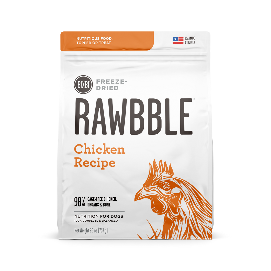 Bixbi RAWBBLE® Freeze-Dried Dog Food Chicken Recipe