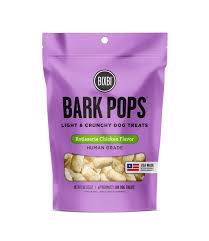 Bixbi Crunchy Dog Treats Bark Pops Rotisserie Chicken Flavor 4oz Bag