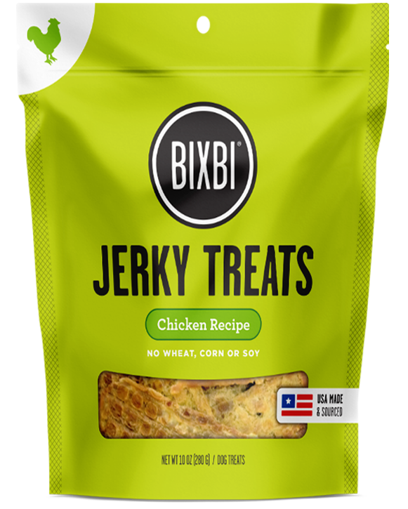 Bixbi Jerky Dog Treats Original Chicken Jerky 10oz Bag