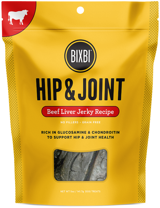 Bixbi Jerky Dog Treats Hip & Joint Beef Liver