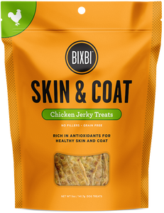 Bixbi Jerky Dog Treats Skin & Coat Chicken