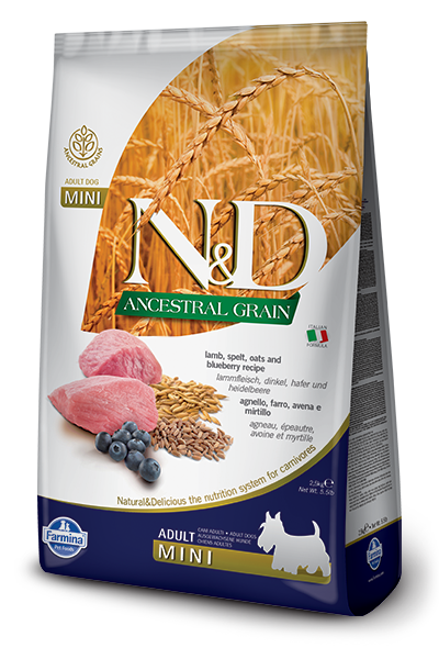 Farmina Ancestral Grain Dry Dog Food N&D Lamb & Blueberry Mini
