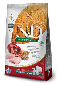 Farmina Ancestral Grain Dry Dog Food N&D Chicken & Pomegranate Medium/Maxi