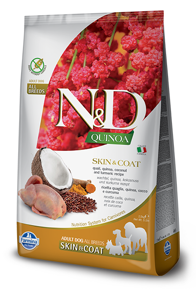 Farmina Quinoa Dry Dog Food N&D Skin & Coat Quail