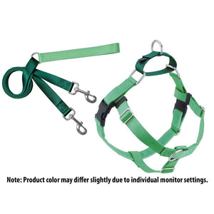 2 Hounds Design Freedom No-Pull Harness Deluxe Training Package - 1" - Neon Green/Kelly Green