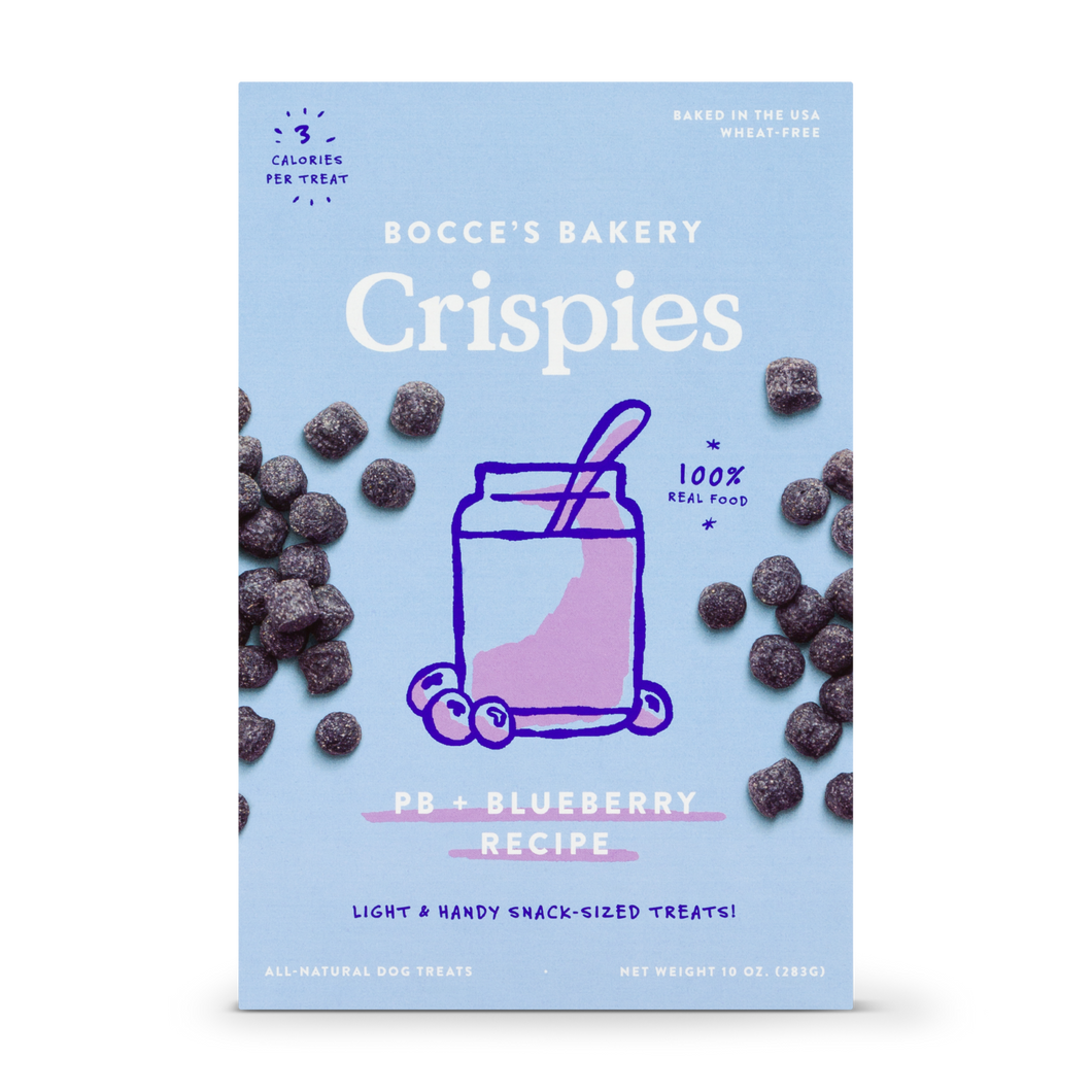 Bocce’s Crispies PB + Blueberry Recipe 10oz box