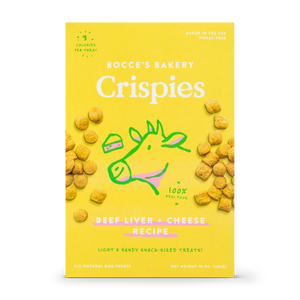 Bocce’s Crispies Beef Liver + Cheese Recipe 10oz box
