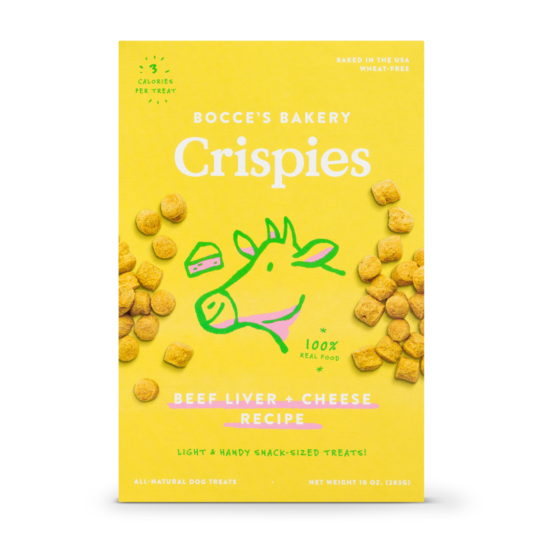 Bocce’s Crispies Beef Liver + Cheese Recipe 10oz box