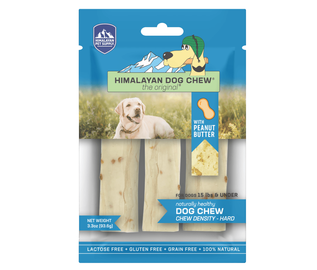Himalayan Pet Supply Dog Chew - Smoked Hard Cheese Chew with Peanut Butter - Small 3.3oz Bag